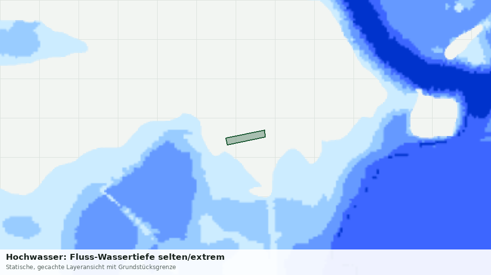 Statische Kartenansicht: Hochwasser: Fluss-Wassertiefe selten/extrem