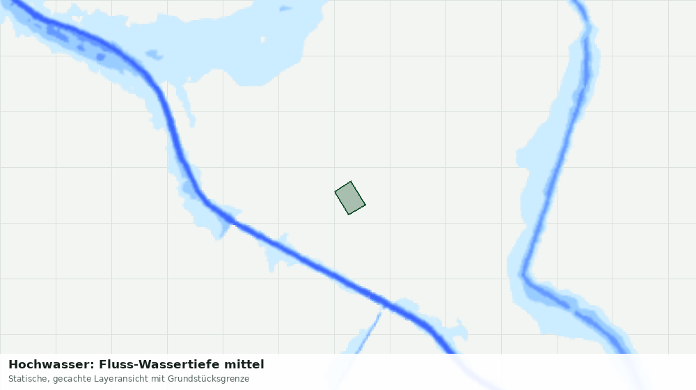 Statische Kartenansicht: Hochwasser: Fluss-Wassertiefe mittel