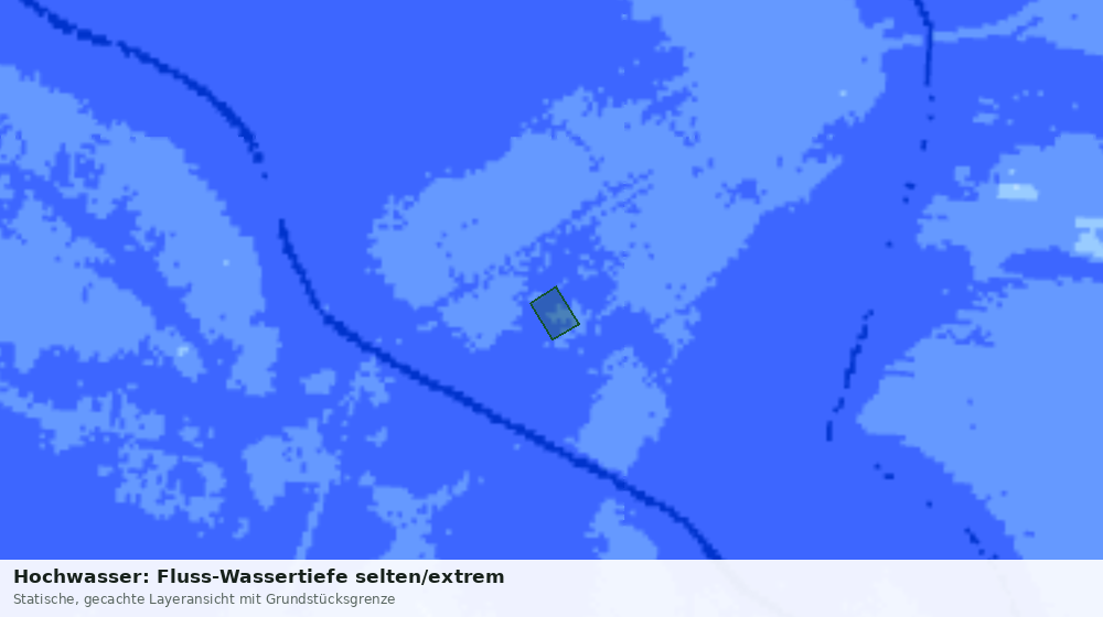 Statische Kartenansicht: Hochwasser: Fluss-Wassertiefe selten/extrem