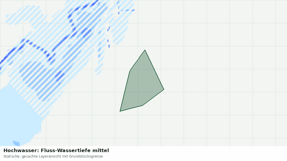 Statische Kartenansicht: Hochwasser: Fluss-Wassertiefe mittel