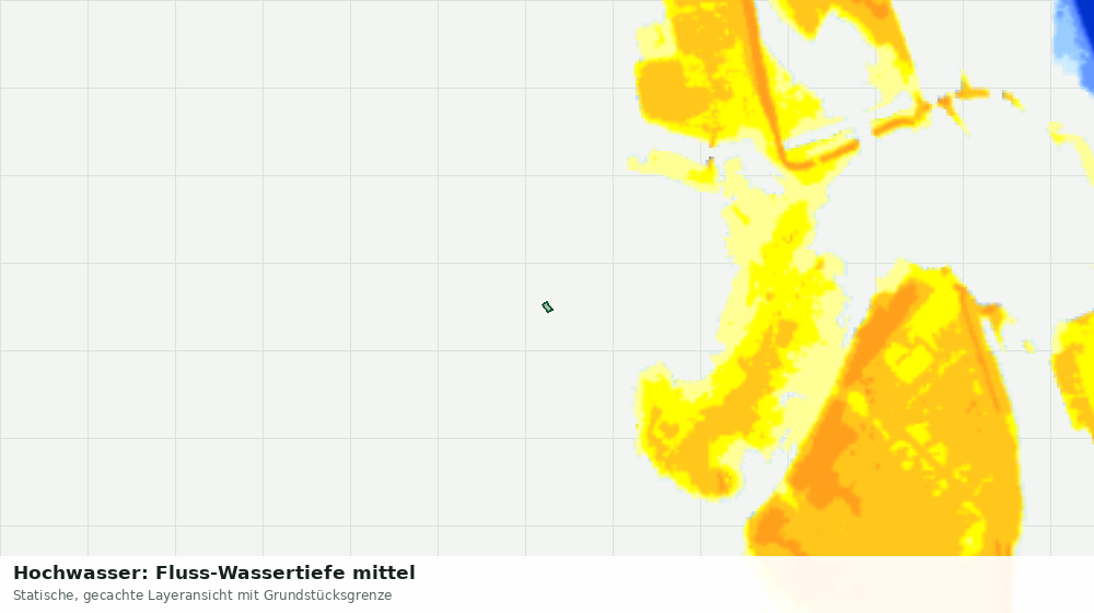 Statische Kartenansicht: Hochwasser: Fluss-Wassertiefe mittel