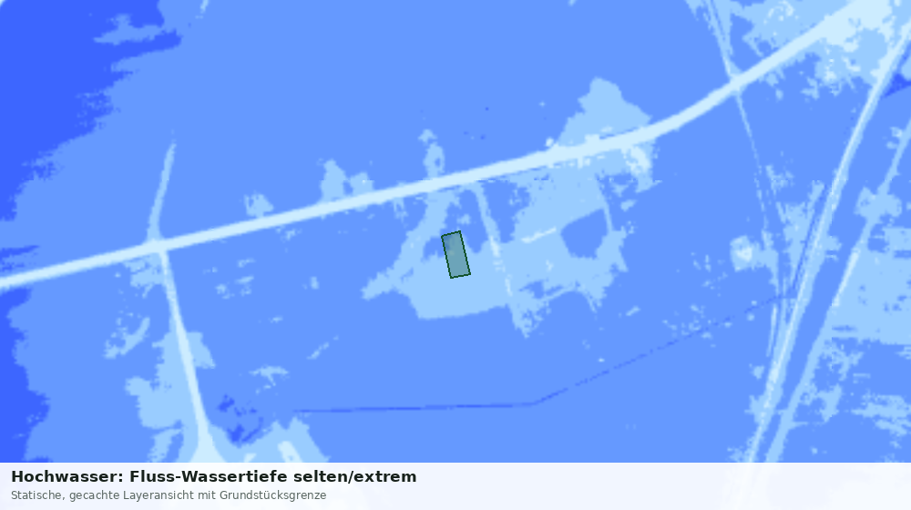 Statische Kartenansicht: Hochwasser: Fluss-Wassertiefe selten/extrem