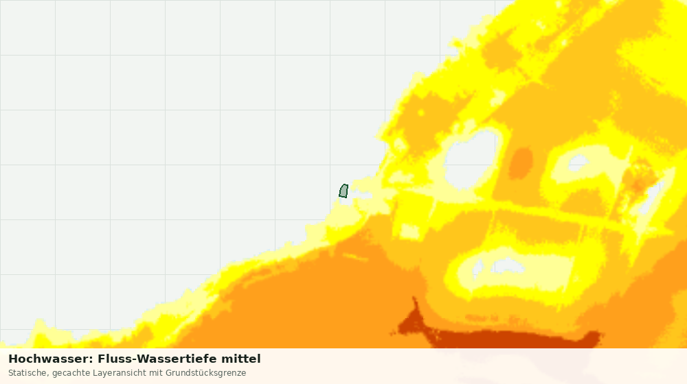 Statische Kartenansicht: Hochwasser: Fluss-Wassertiefe mittel