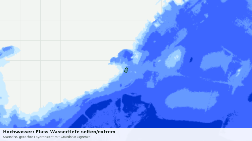 Statische Kartenansicht: Hochwasser: Fluss-Wassertiefe selten/extrem