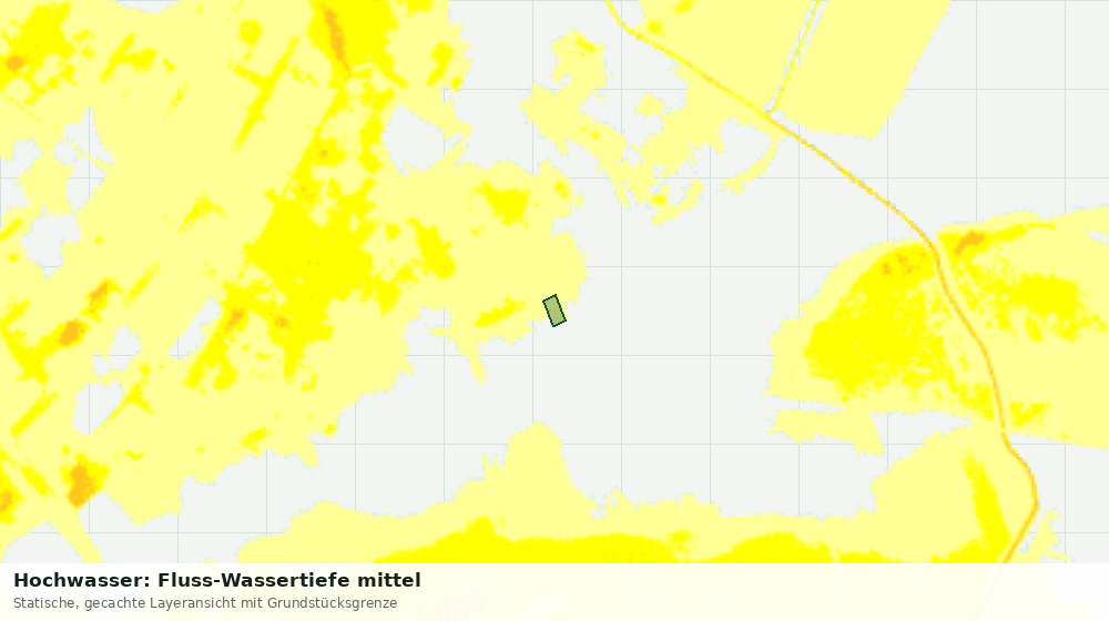 Statische Kartenansicht: Hochwasser: Fluss-Wassertiefe mittel