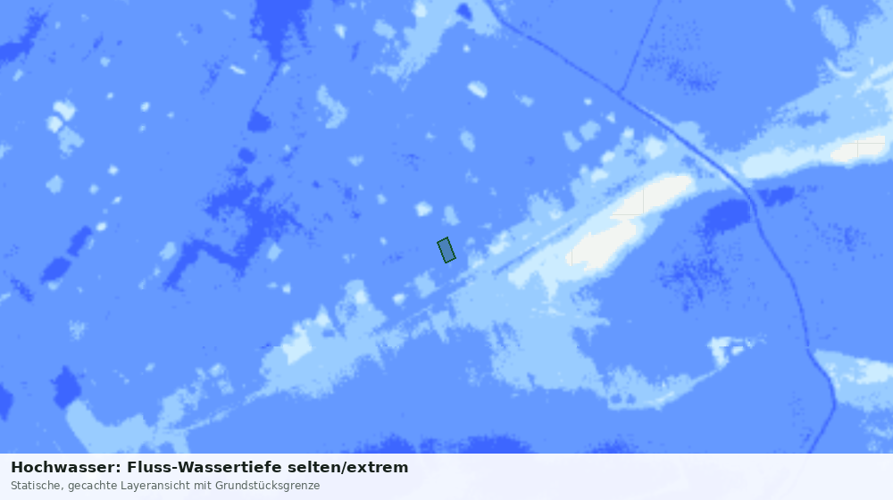 Statische Kartenansicht: Hochwasser: Fluss-Wassertiefe selten/extrem