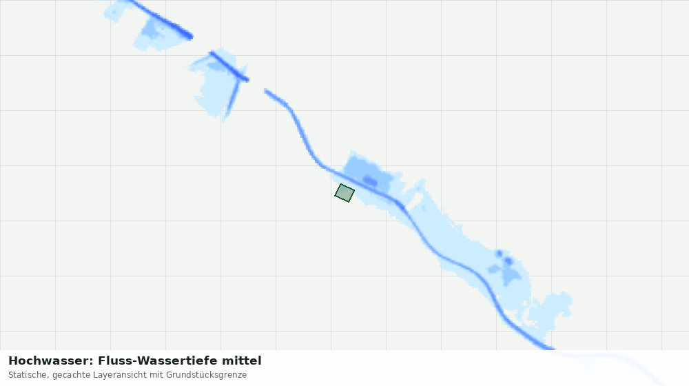 Statische Kartenansicht: Hochwasser: Fluss-Wassertiefe mittel
