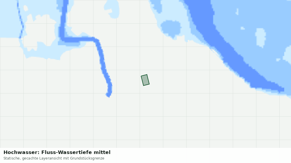 Statische Kartenansicht: Hochwasser: Fluss-Wassertiefe mittel