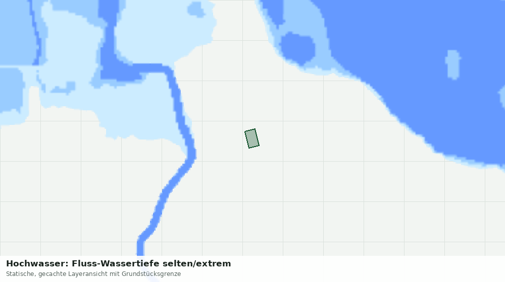 Statische Kartenansicht: Hochwasser: Fluss-Wassertiefe selten/extrem