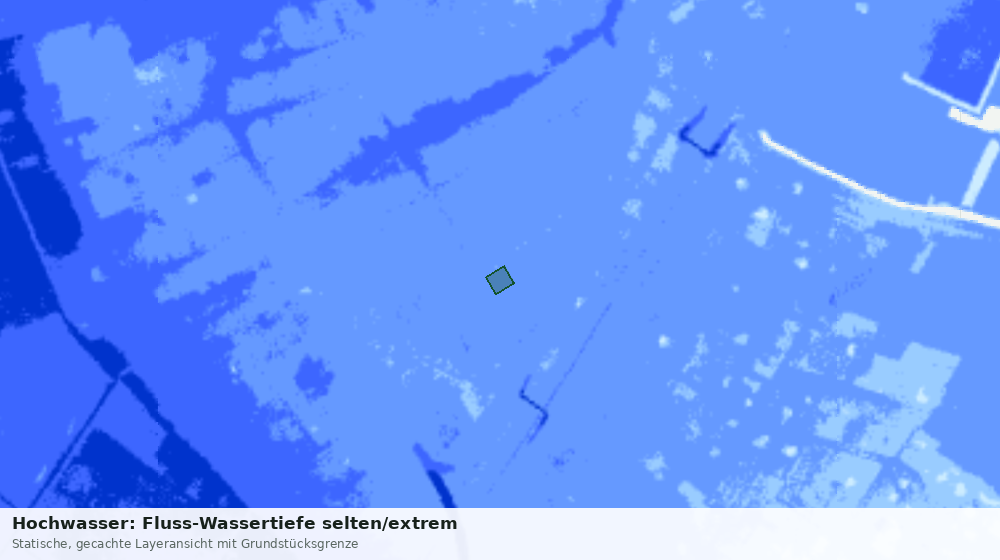 Statische Kartenansicht: Hochwasser: Fluss-Wassertiefe selten/extrem