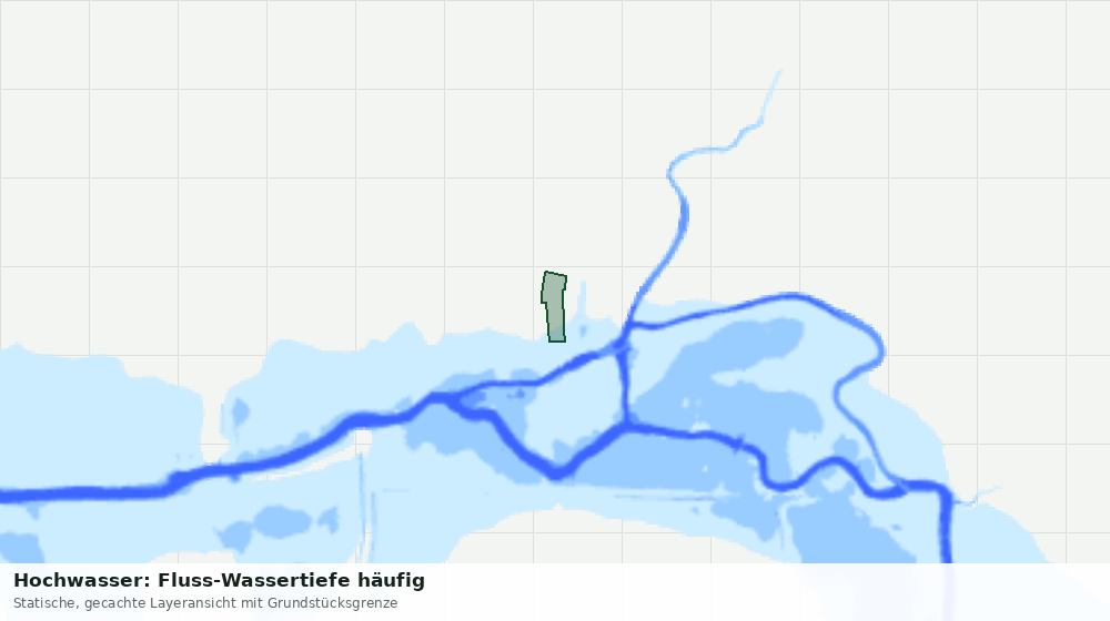 Statische Kartenansicht: Hochwasser: Fluss-Wassertiefe häufig