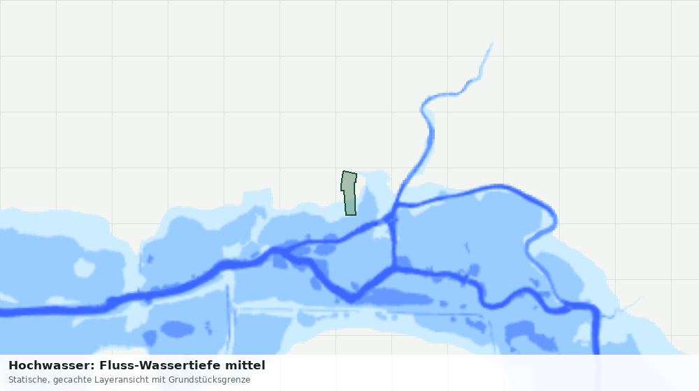 Statische Kartenansicht: Hochwasser: Fluss-Wassertiefe mittel