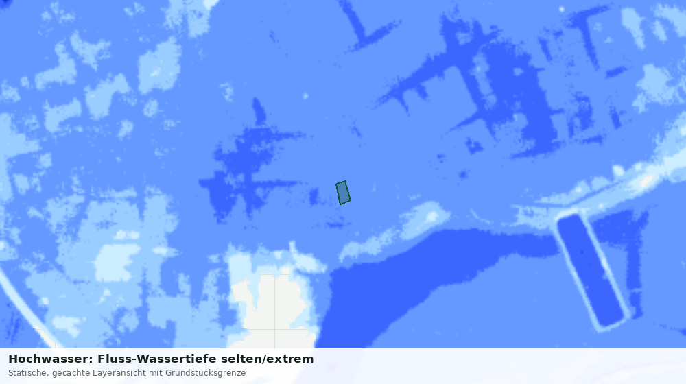 Statische Kartenansicht: Hochwasser: Fluss-Wassertiefe selten/extrem