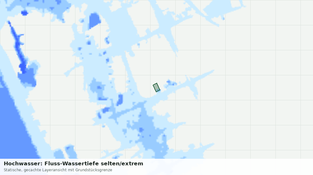 Statische Kartenansicht: Hochwasser: Fluss-Wassertiefe selten/extrem