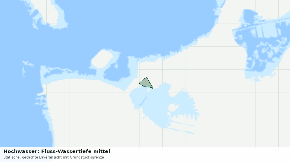 Statische Kartenansicht: Hochwasser: Fluss-Wassertiefe mittel