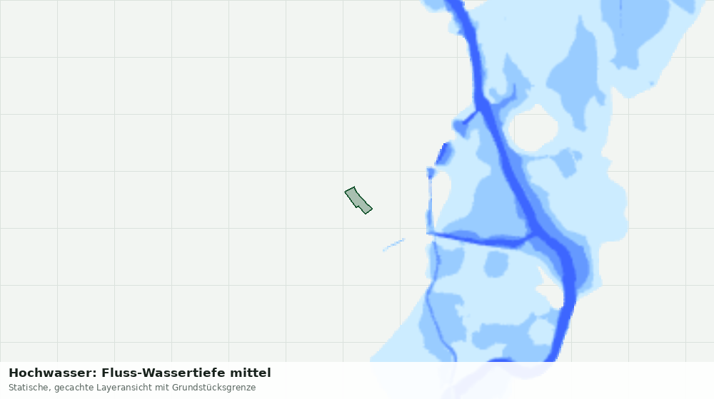 Statische Kartenansicht: Hochwasser: Fluss-Wassertiefe mittel