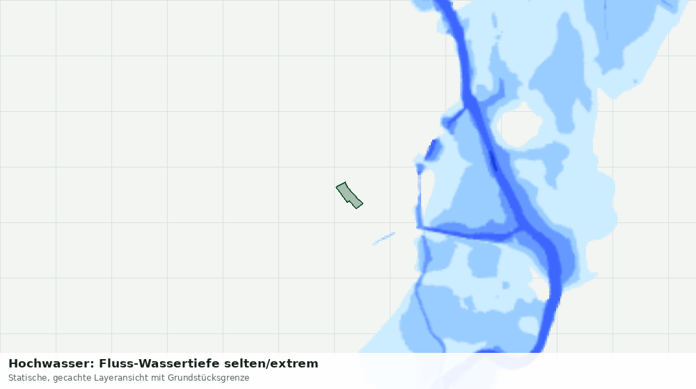 Statische Kartenansicht: Hochwasser: Fluss-Wassertiefe selten/extrem