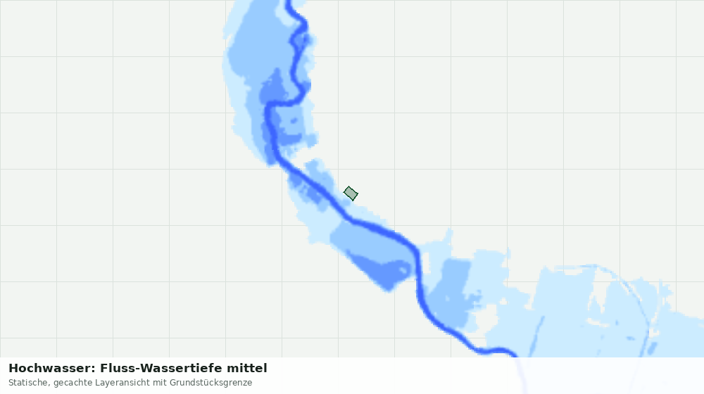 Statische Kartenansicht: Hochwasser: Fluss-Wassertiefe mittel