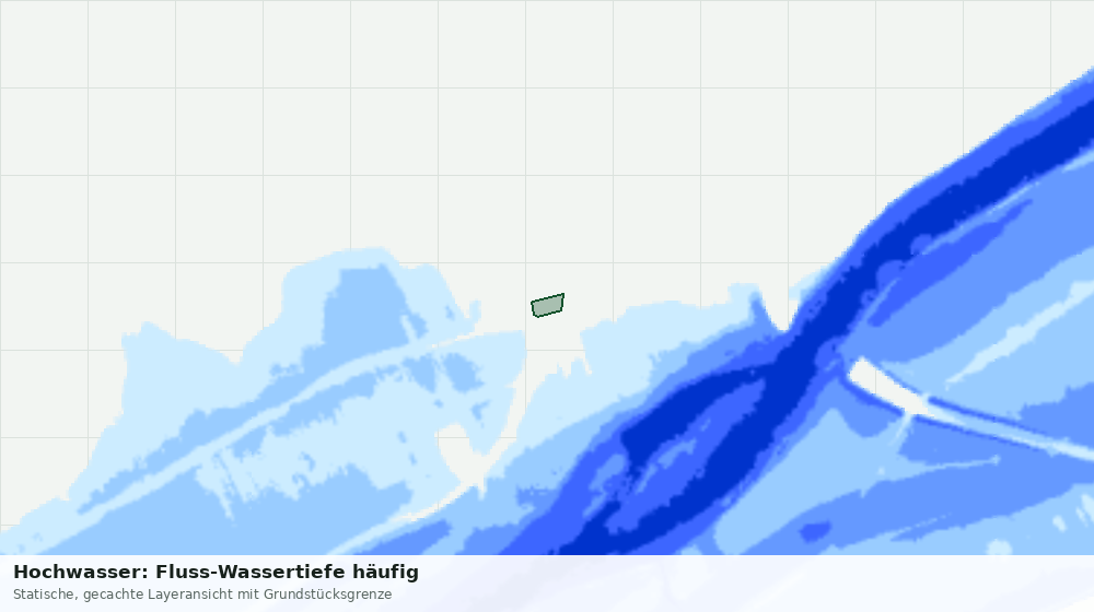 Statische Kartenansicht: Hochwasser: Fluss-Wassertiefe häufig