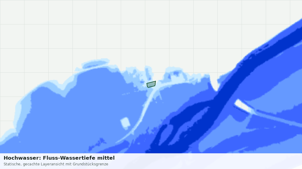 Statische Kartenansicht: Hochwasser: Fluss-Wassertiefe mittel