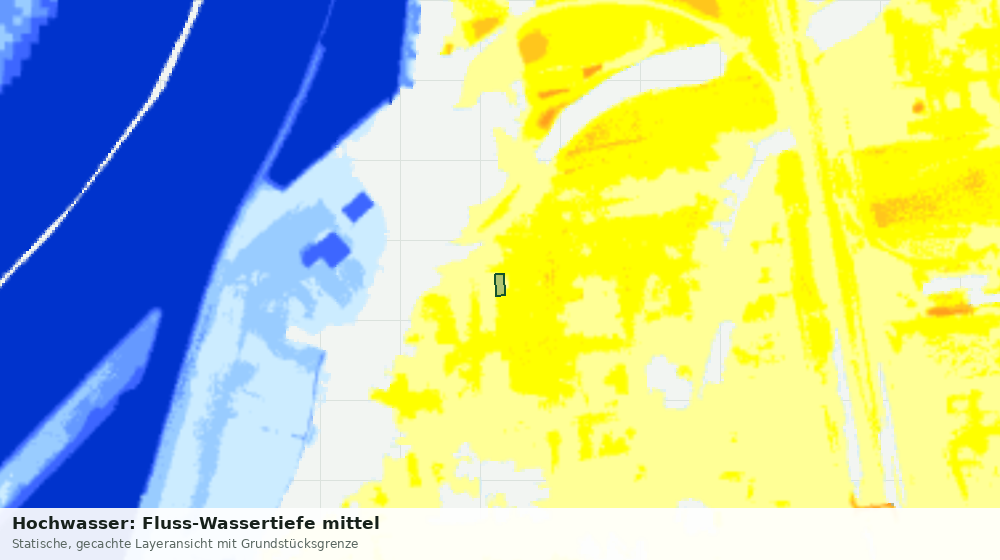 Statische Kartenansicht: Hochwasser: Fluss-Wassertiefe mittel