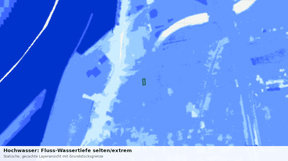 Statische Kartenansicht: Hochwasser: Fluss-Wassertiefe selten/extrem
