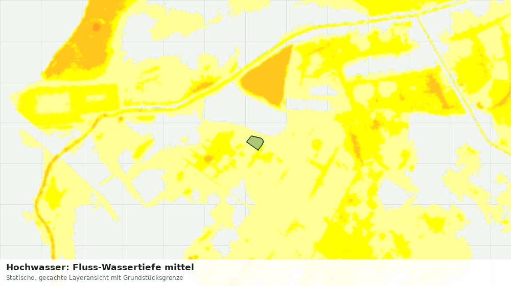 Statische Kartenansicht: Hochwasser: Fluss-Wassertiefe mittel