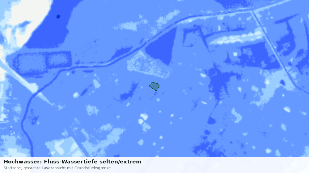 Statische Kartenansicht: Hochwasser: Fluss-Wassertiefe selten/extrem