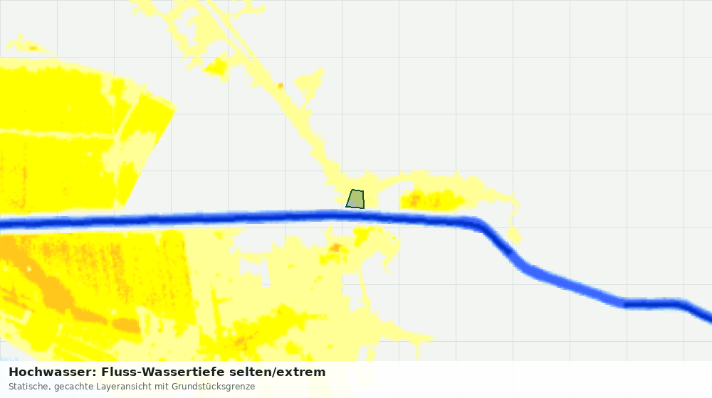 Statische Kartenansicht: Hochwasser: Fluss-Wassertiefe selten/extrem