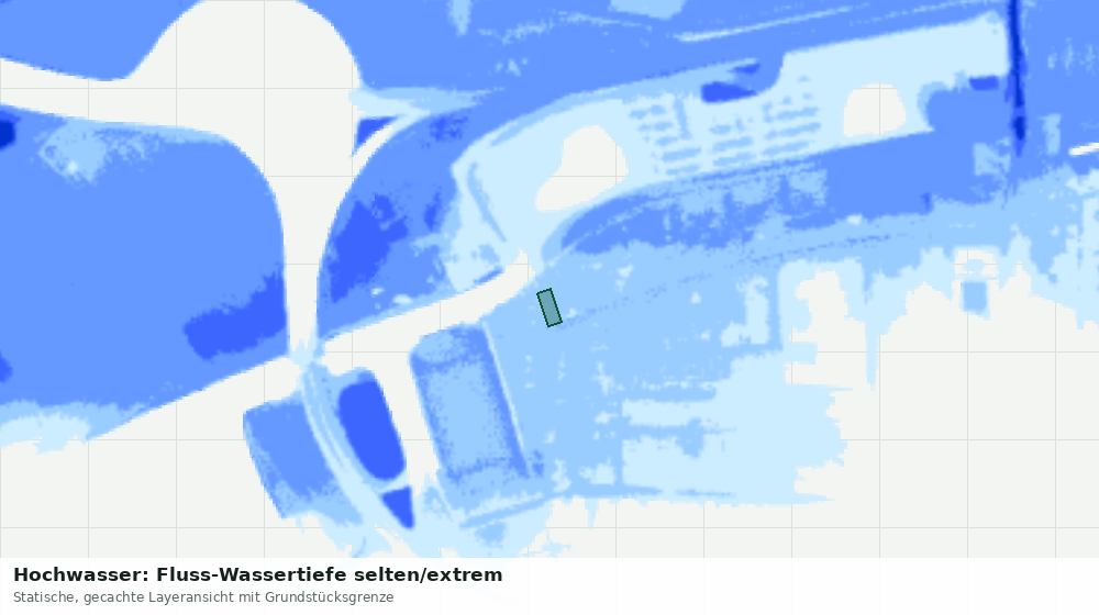Statische Kartenansicht: Hochwasser: Fluss-Wassertiefe selten/extrem