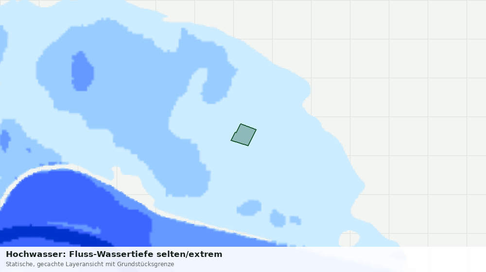 Statische Kartenansicht: Hochwasser: Fluss-Wassertiefe selten/extrem