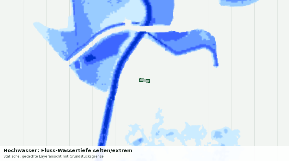 Statische Kartenansicht: Hochwasser: Fluss-Wassertiefe selten/extrem