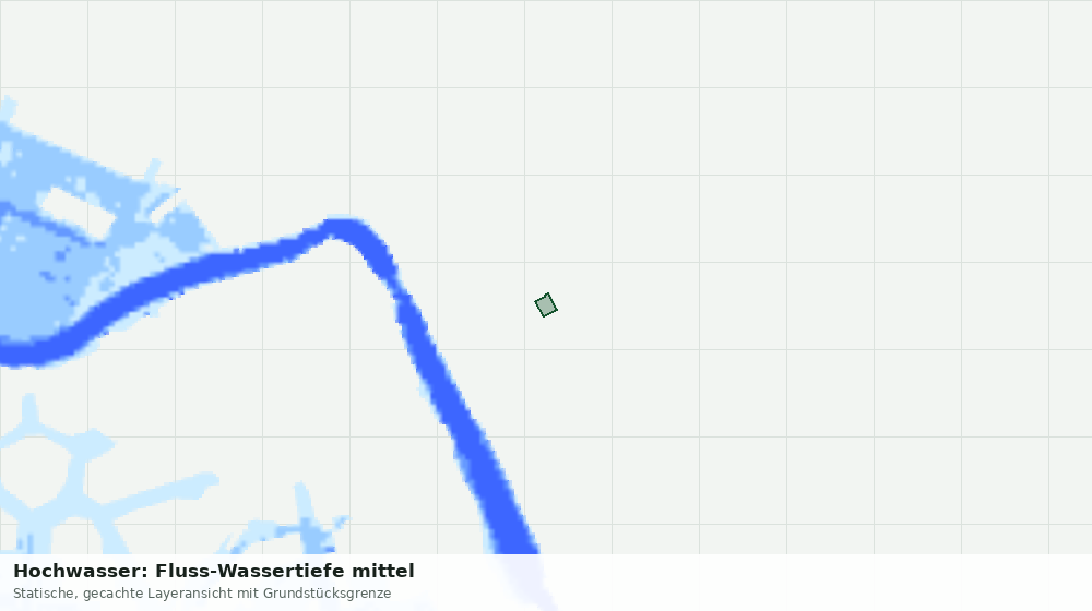 Statische Kartenansicht: Hochwasser: Fluss-Wassertiefe mittel