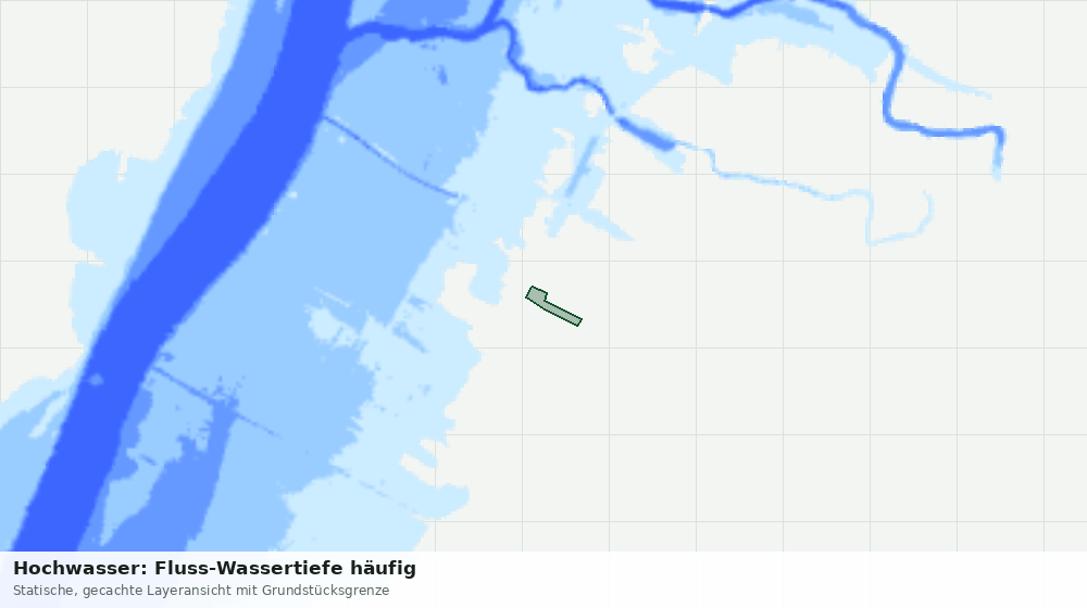 Statische Kartenansicht: Hochwasser: Fluss-Wassertiefe häufig