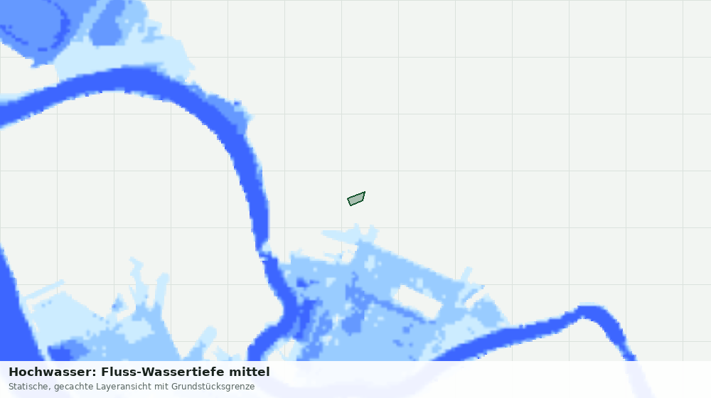 Statische Kartenansicht: Hochwasser: Fluss-Wassertiefe mittel