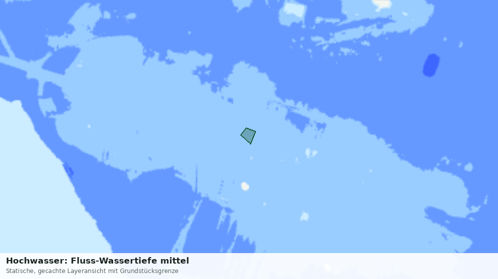 Statische Kartenansicht: Hochwasser: Fluss-Wassertiefe mittel