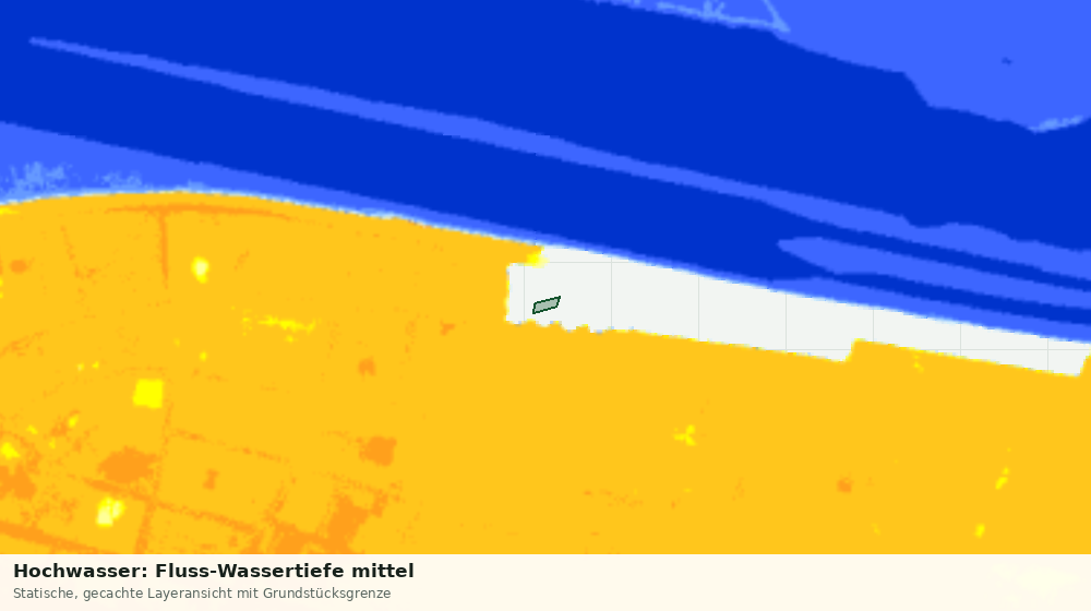 Statische Kartenansicht: Hochwasser: Fluss-Wassertiefe mittel