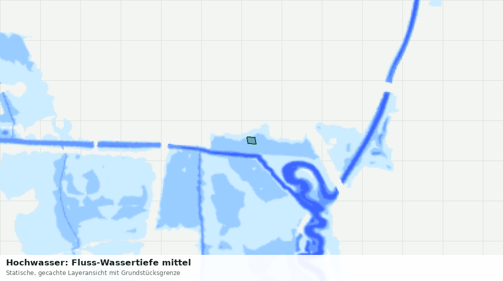 Statische Kartenansicht: Hochwasser: Fluss-Wassertiefe mittel