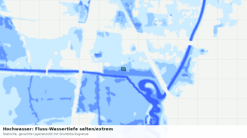 Statische Kartenansicht: Hochwasser: Fluss-Wassertiefe selten/extrem