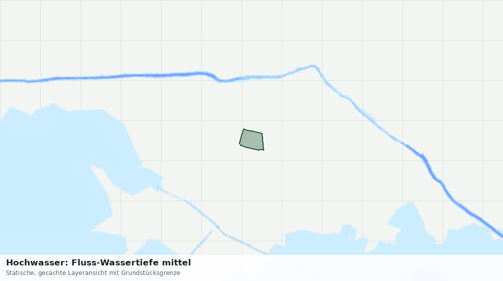 Statische Kartenansicht: Hochwasser: Fluss-Wassertiefe mittel