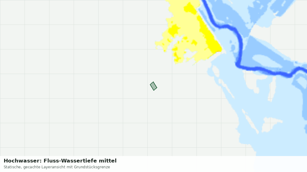 Statische Kartenansicht: Hochwasser: Fluss-Wassertiefe mittel