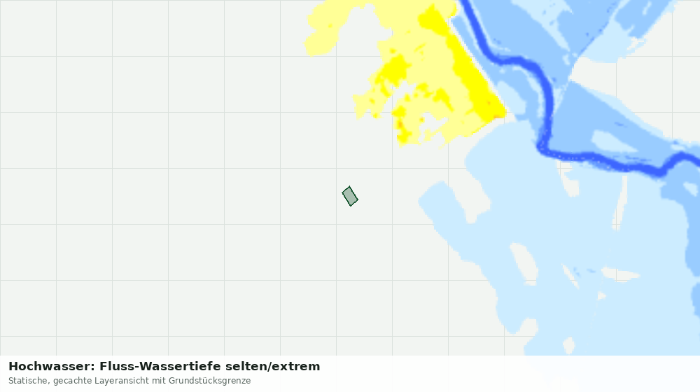 Statische Kartenansicht: Hochwasser: Fluss-Wassertiefe selten/extrem