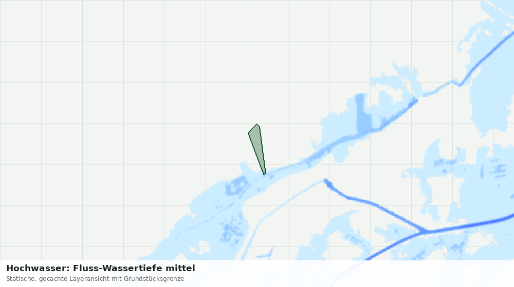 Statische Kartenansicht: Hochwasser: Fluss-Wassertiefe mittel