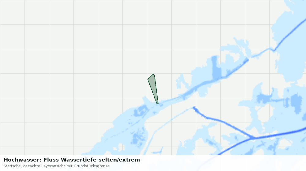 Statische Kartenansicht: Hochwasser: Fluss-Wassertiefe selten/extrem