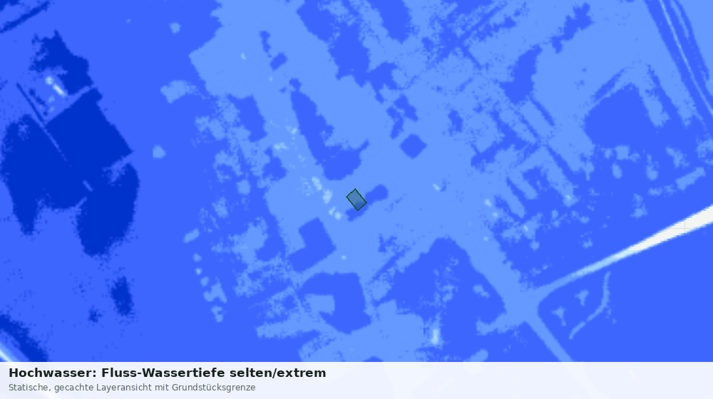 Statische Kartenansicht: Hochwasser: Fluss-Wassertiefe selten/extrem