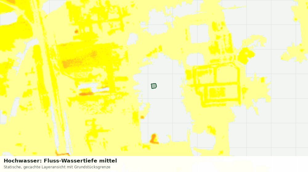 Statische Kartenansicht: Hochwasser: Fluss-Wassertiefe mittel