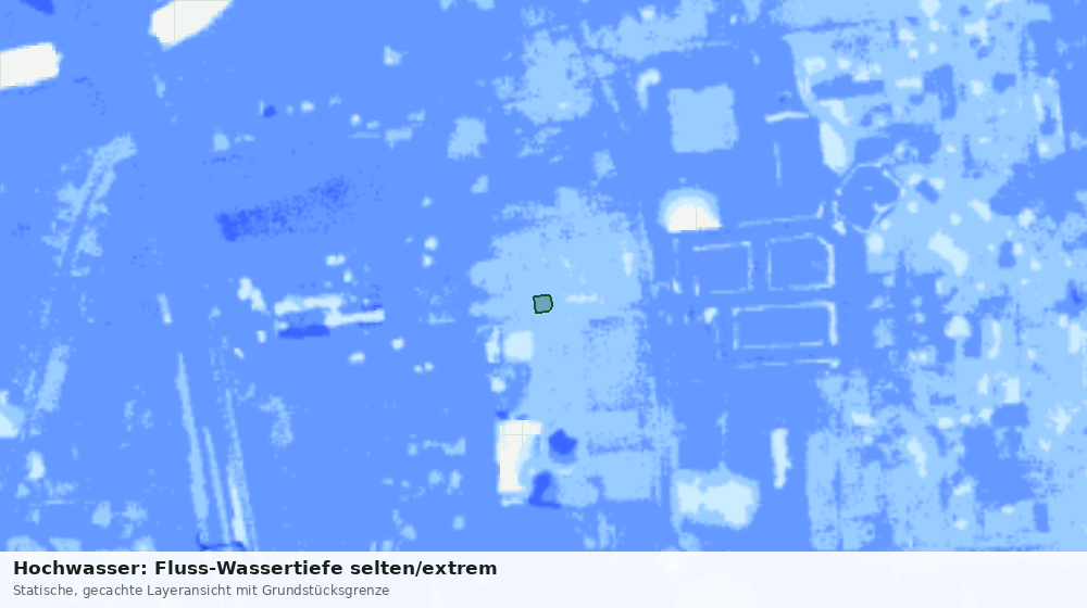 Statische Kartenansicht: Hochwasser: Fluss-Wassertiefe selten/extrem