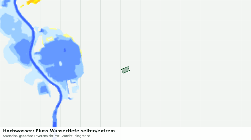 Statische Kartenansicht: Hochwasser: Fluss-Wassertiefe selten/extrem