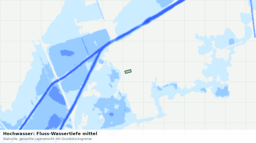 Statische Kartenansicht: Hochwasser: Fluss-Wassertiefe mittel