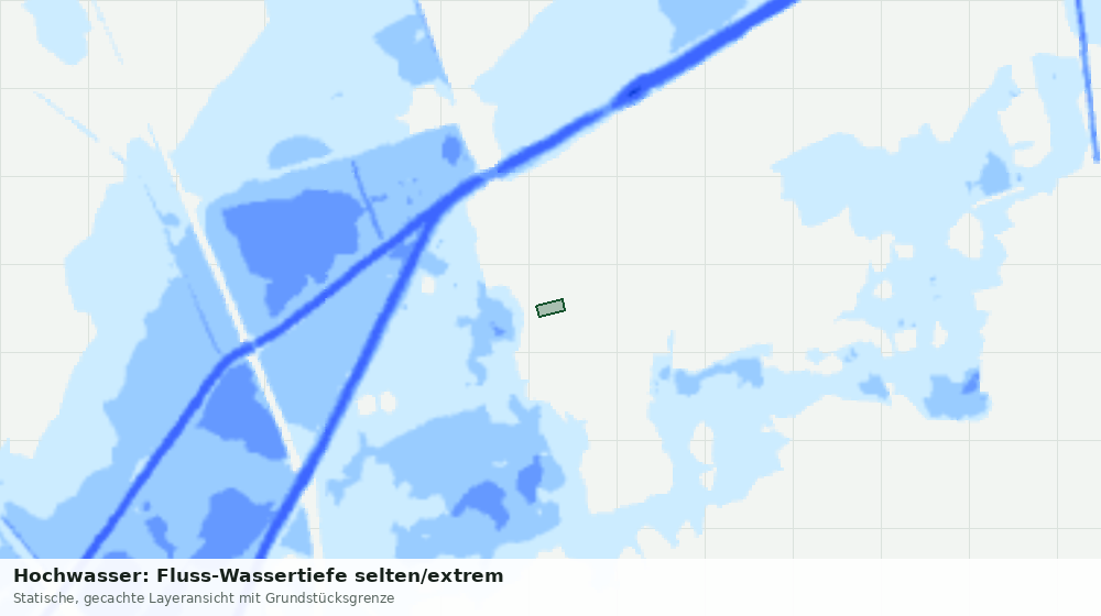 Statische Kartenansicht: Hochwasser: Fluss-Wassertiefe selten/extrem